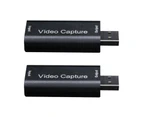 2Pcs 1080p HDMI-compatible to USB 2.0 Video Capture Card Recording Box Adapter Converter