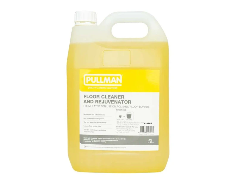 Pullman Floor Cleaner & Rejuvenator 5L Lemon fragrance for Polished Floor Boards