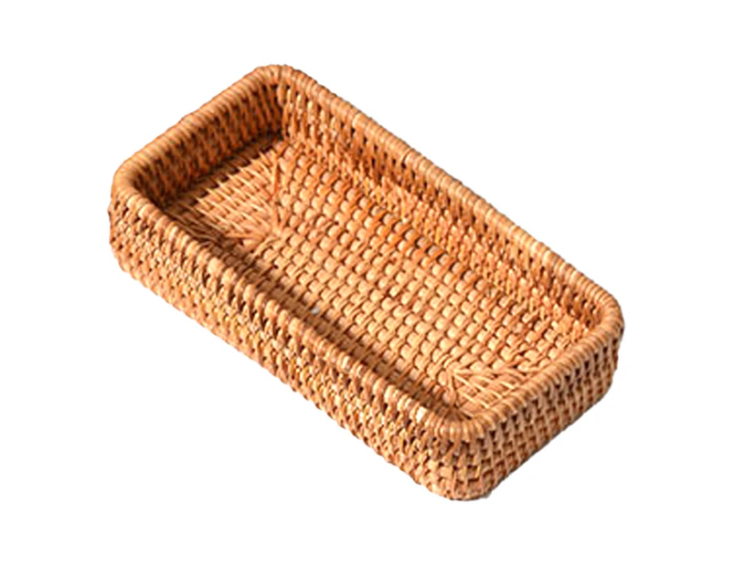 Basket Organizing Storage Wicker Baskets Rectangle Organizer Guest Towel Tray