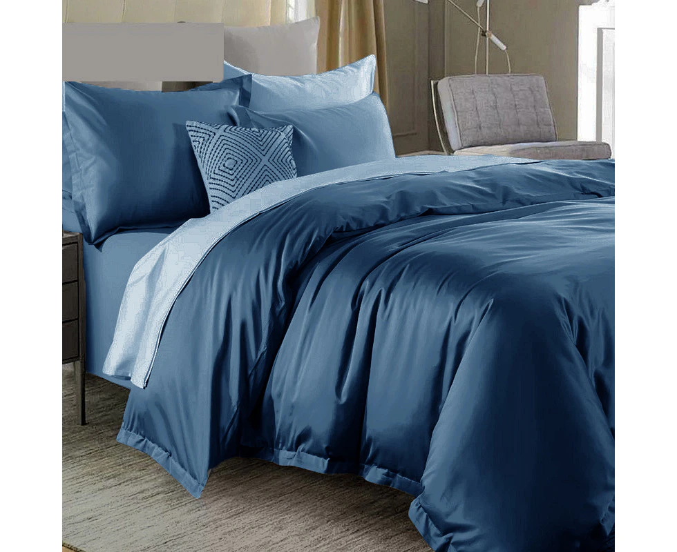 1200TC Egyptian Cotton Queen Bed Sheet Set - Navy