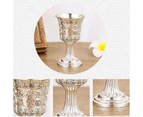 Wine Glass Anti-fade Large Capacity Solid Smooth Stable Drinking Container Thin Handle Antique Mini Wine Pot Cups for Banquet Silver