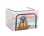Clothing Storage Bags Cartoon Dust Proof PVC Reinforced Handle Sweater Containers for Seasonal Garment