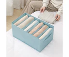 Storage Box Compartment Reusable Oxford Cloth Foldable Jeans Sweaters Clothes Organizer Household-Blue