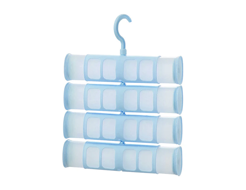 Underwear Storage Rack Hanging Style Large Capacity Dustproof Clothing Sock Storage Box for-Blue