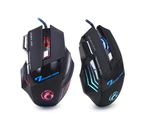 Ergonomic Wired Gaming Mouse Led 5500 Dpi Usb Computer Mouse Gamer Rgb Mice X7 Silent Mause With Backlight Cable For Pc Laptop / Silent Without Box