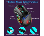 Ergonomic Wired Gaming Mouse Led 5500 Dpi Usb Computer Mouse Gamer Rgb Mice X7 Silent Mause With Backlight Cable For Pc Laptop / Silent With Box