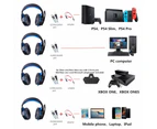 Game Headphones Gaming Headsets Bass Stereo Over-head Earphone Casque Pc Laptop Microphone Wired Headset For Computer Ps4 Xbox / G9000  Blue