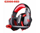 Game Headphones Gaming Headsets Bass Stereo Over-head Earphone Casque Pc Laptop Microphone Wired Headset For Computer Ps4 Xbox / G2000  Red
