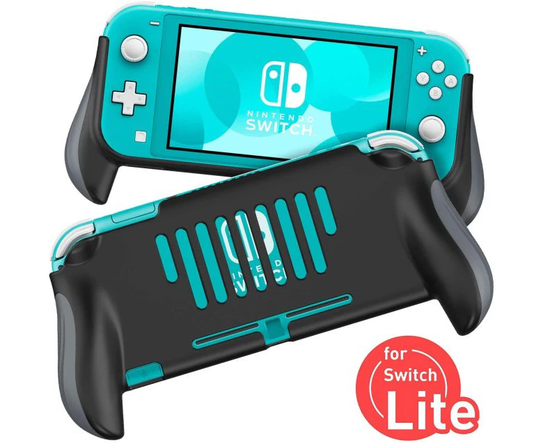 Grip For Nintendo Switch Lite Ergonomic Comfort Handheld Protective Gaming Case Portable Cover Accessories / Black