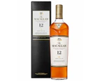 The Macallan 12 Year Old Sherry Cask Single Malt Scotch Whisky 700mL Bottle