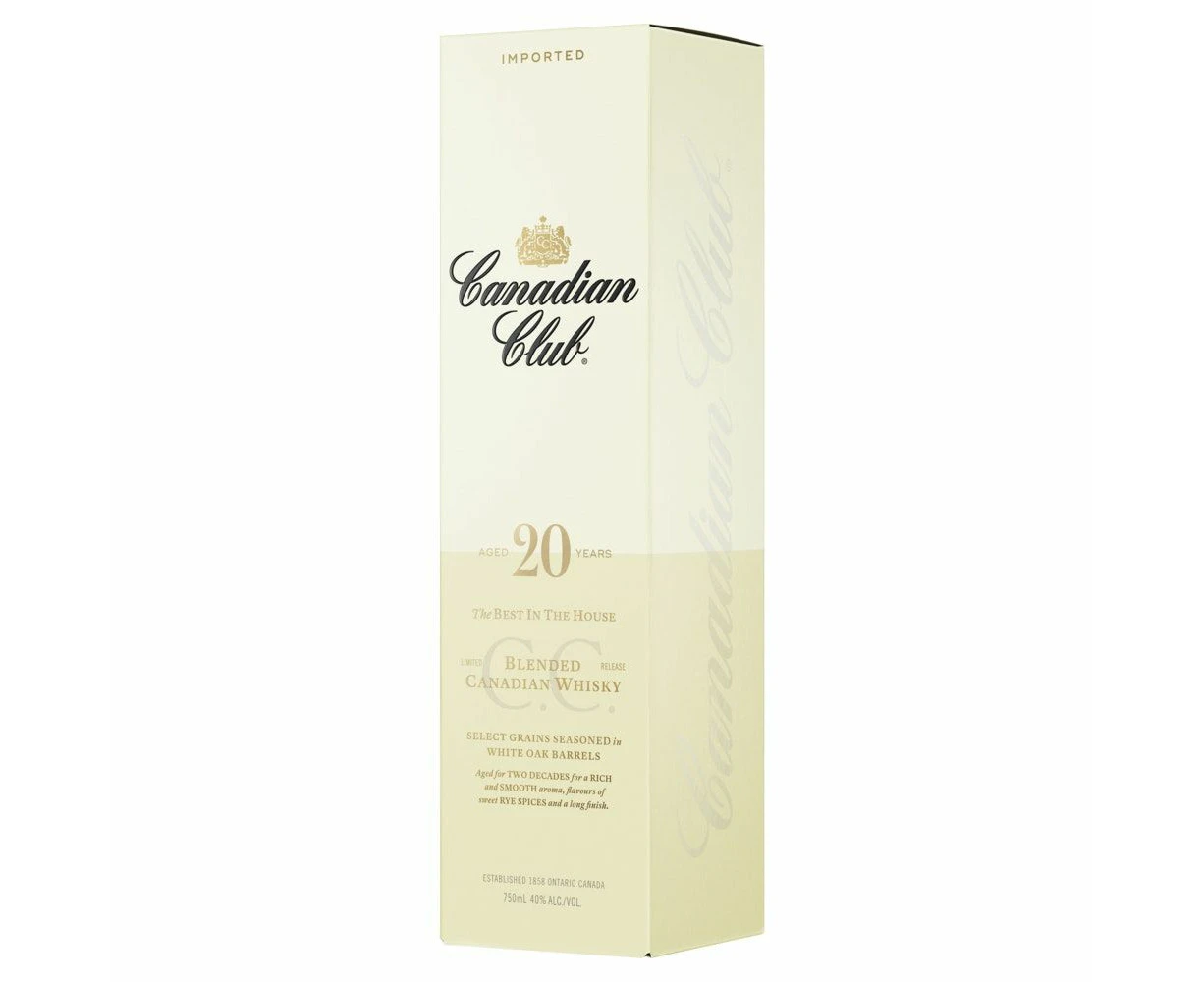 Canadian Club 20 Year Old Blended Canadian Whisky 750mL Bottle