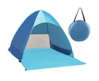 Beach shell, portable extra light beach tent, sun shelter for 2-3 people, including carrying bag
