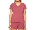 Calvin Klein Women's 2-Piece Bamboo Lounge Tee and Short Sleep Set - Raspberry Blush