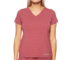 Calvin Klein Women's 2-Piece Bamboo Lounge Tee and Short Sleep Set - Raspberry Blush