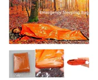 Emergency Survival Sleeping Bag, Thermal Bivy Sack Blanket, Waterproof Lightweight, PE First Aid Sleeping Bag - Orange