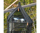 Outdoor Camping Folding 4 Layer Hanging Drying Net Holder Storage Bag Dryer Rack Black