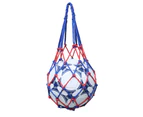 Net Bag Weaving Equipment Multi-colors Single Ball Mesh Bag for Gym Blue & Red