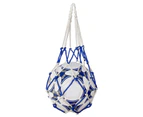 Net Bag Weaving Equipment Multi-colors Single Ball Mesh Bag for Gym Blue & White