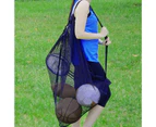 Mesh Bag Ball Thicker Large Capacity Drawstring Sport Equipment Basketball Soccer Sports Mesh Storage Bag for Kids Black