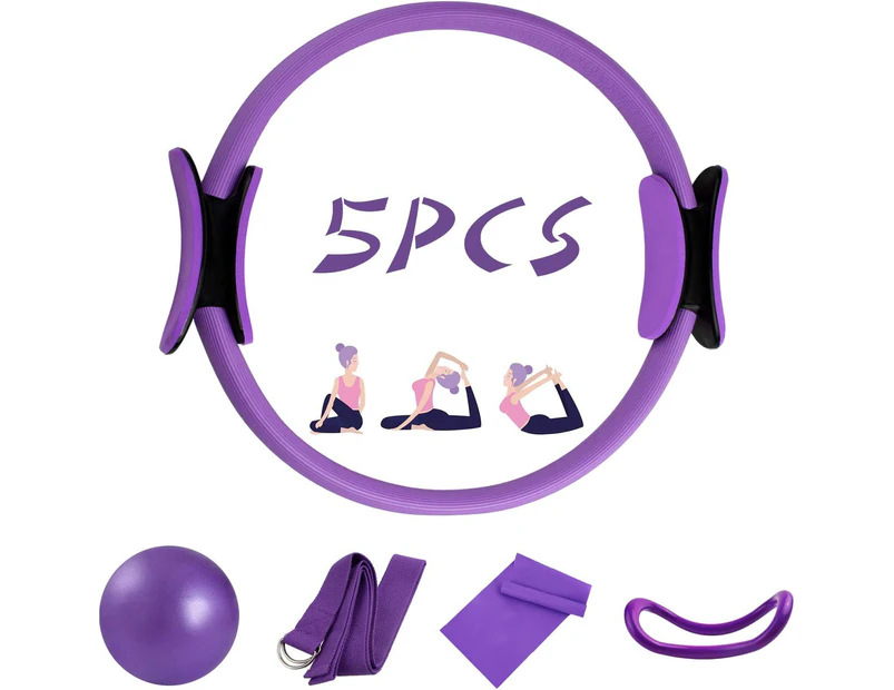 5 Pcs Pilates Ring Set 14 Yoga Fitness Magic Circle Pilates