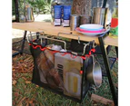 Outdoor Picnic Camping Barbecue Portable Utensils Storage Mesh Bag Organizer