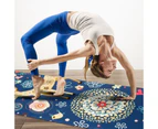 Fulllucky Fashion Deer Flower Printed Anti-slip Fitness Exercise Yoga Pilates Mat Carpet - 6#