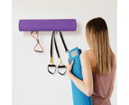 Fulllucky 1 Set Yoga Mat Rack Wall Mounted Anti-deform Acrylic Exercise Yoga Mat Organizer Rack for Home - Black