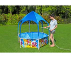 Bestway Kids Pool 183x51cm Steel Frame Swimming Play Pools Canopy 930L