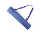 Fulllucky Portable Fitness Yoga Mat Belt Rope Elastic Shoulder Carrier Strap Two-way Sling - Black