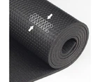 Fulllucky Yoga Mat High Density Non-Slip PVC Durable Fitness Workout Mat for Yoga Pilates - Black