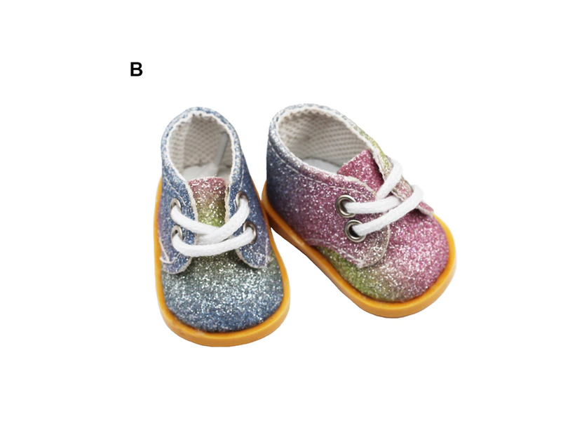 1 Pair Decorative Doll Shoes Toy Multifunctional Leisure Design Dress up Baby Doll Shoes for Entertainment B