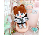 Idol Doll Clothes Lovely Puppy Pattern  Hooded Coat Soft Cute Doll Dress Up Pretend Toy Cartoon Hoodies 20cm Doll Clothing Girl Toy - White