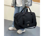Leiou Travel Bag Dust-proof Large Capacity Nylon Dry Wet Separation Duffle Bag for Women-Blue