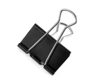 12/24/48/40/60Pcs Different Specifications Binder Clips Good Elasticity Long Tail Black Documents Clips for Office