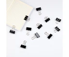 12/24/48/40/60Pcs Different Specifications Binder Clips Good Elasticity Long Tail Black Documents Clips for Office