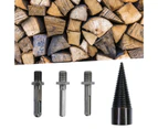 32/42mm Household Log Splitter Drill Bit Grooved Anti-slip Design Good Wear Resistance Power Tool Accessories Wood Splitting Drill Bit for Workshop