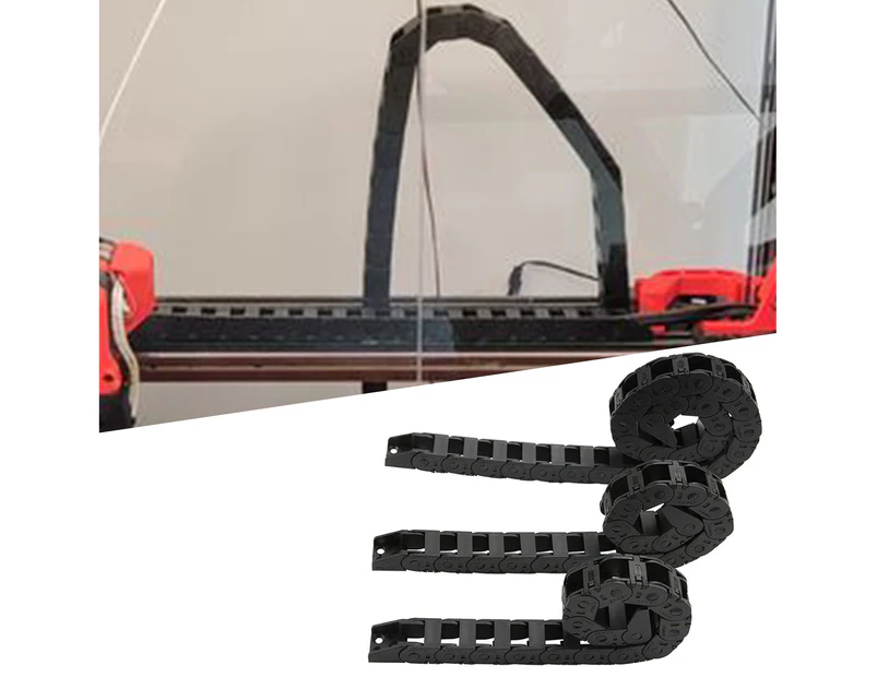 3Pcs 300 MM Cable Chain Gloss Surface High-speed Movement Plastic Cable Drag Chain Wire Carrier for CNC Machine