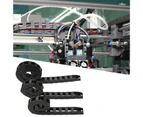 3Pcs 300 MM Cable Chain Gloss Surface High-speed Movement Plastic Cable Drag Chain Wire Carrier for CNC Machine