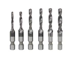 6Pcs Composite Taps High Hardness Stainless Hexagonal Shank US Type Composite Taps Drill Bits for Cutting
