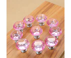 701 40mm Gorgeous Drawer Handle Sturdy Corrosion-resistant Punch-free/Punch Faux Crystal Shape Cabinet Pulls for Cabinet