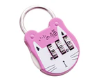 Code Number Lock Anti-theft High Strength Accurate Cute Cat Mini Luggage Suitcase Number Password Lock for Dorm Drawer