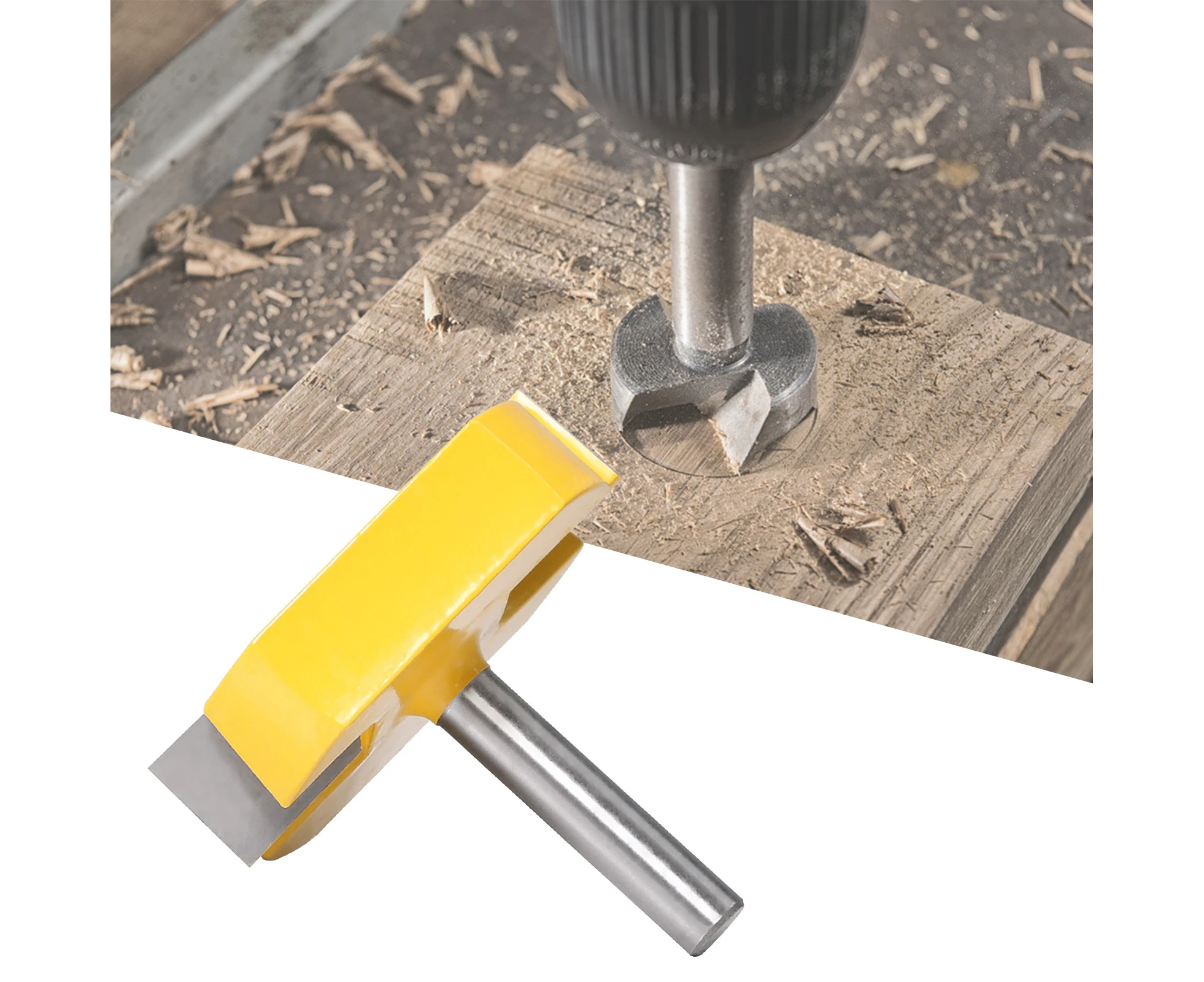 Cleaning Bottom Bits Effortless Anti-rust Hard Alloy Cleaning Bottom Router Bits with 1/2 Shank for Industry