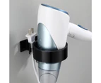 Hair Dryer Rack Easy to Install Convenient Space Aluminum Anti-rust Hair Dyer Holder for Home