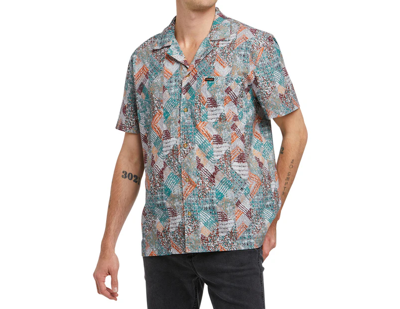 Wrangler Men's Resort Shirt - Patchwork Green