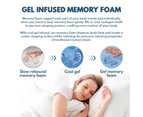 Cool Gel Memory Foam Mattress 5 Zone Latex 34cm King Single Bed Furniture - Multicoloured