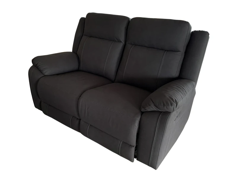 Victor 2 Seater Electric Recliner Sofa Chair Home Theatre Lounge - Onyx