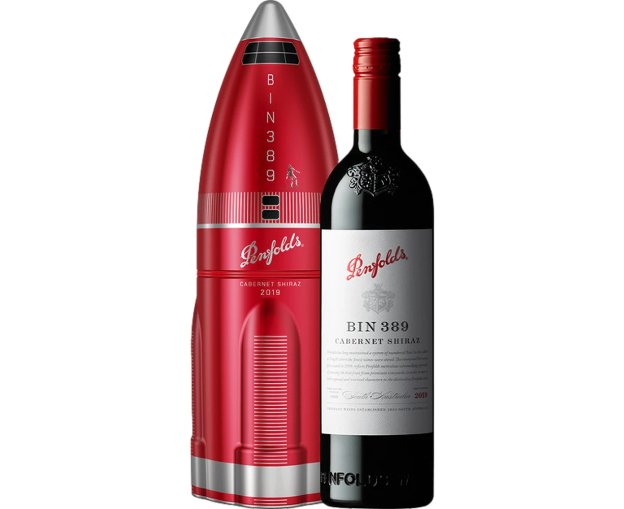 Penfolds Bin 389 Cabernet Shiraz Rocket Gift Tin 2019 750mL