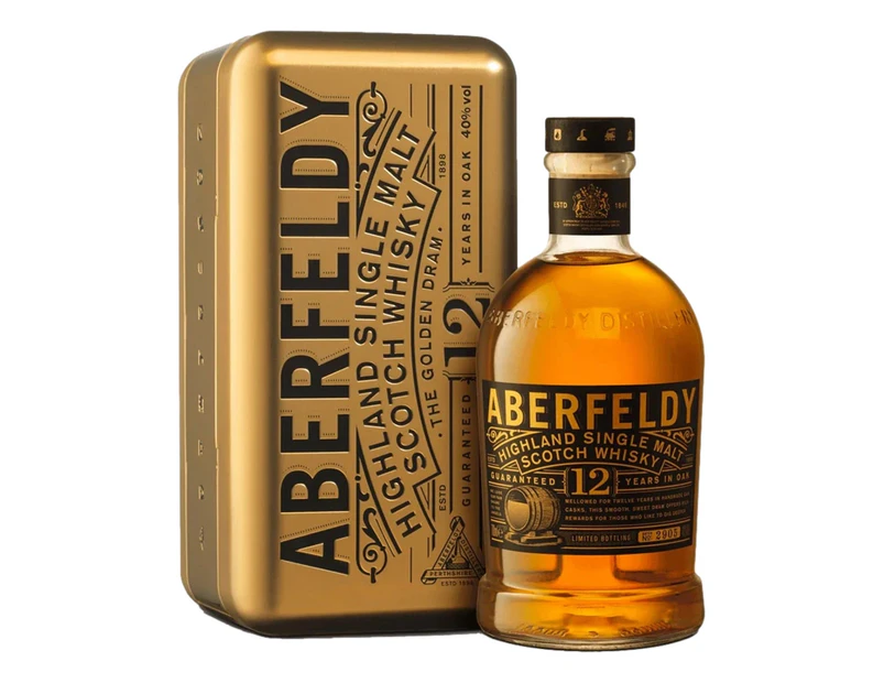 Aberfeldy 12 Year Old Golden Dram Limited Release Single Malt Scotch Whisky 1L