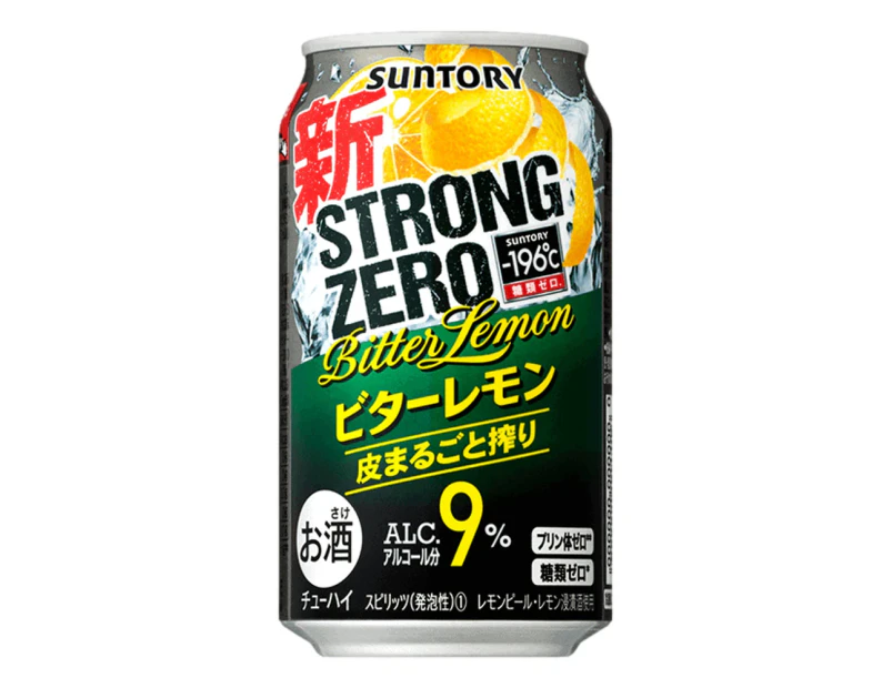 Suntory -196 Strong Zero Bitter Lemon (10X350ML)