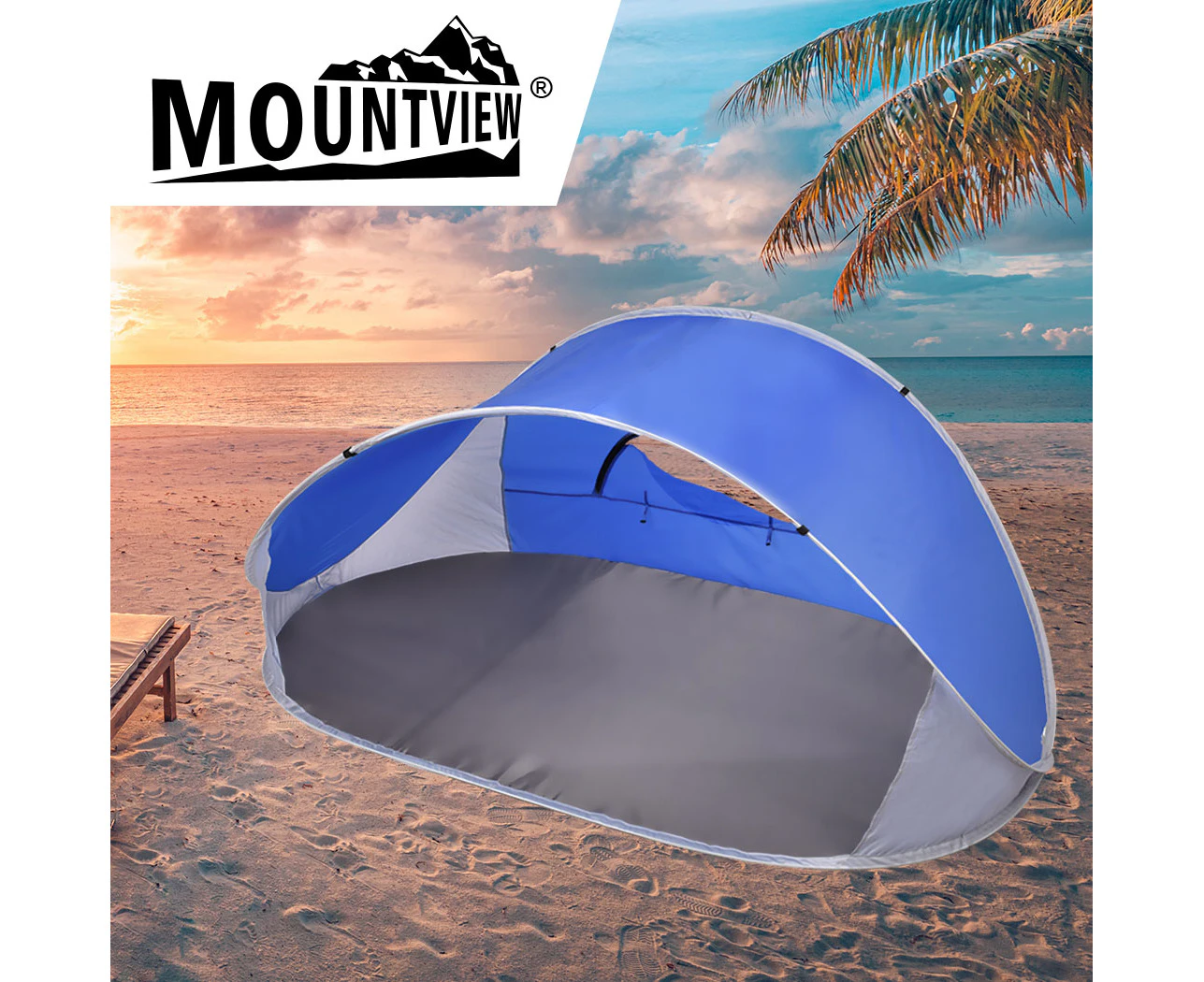 Mountview Pop Up Tent Camping Beach Tents 4 Person Portable Hiking Shade Shelter